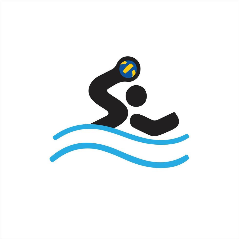 deporte de waterpolo vector