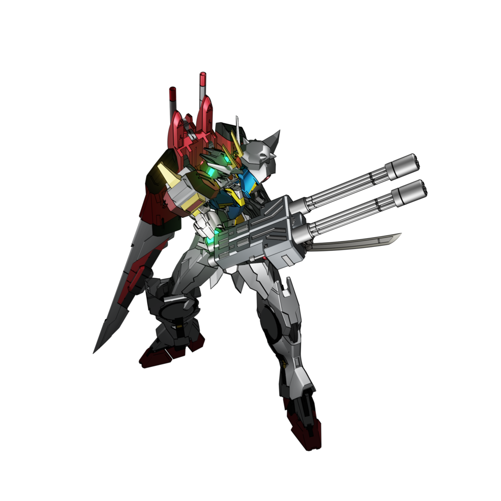 Mecha attack pose png