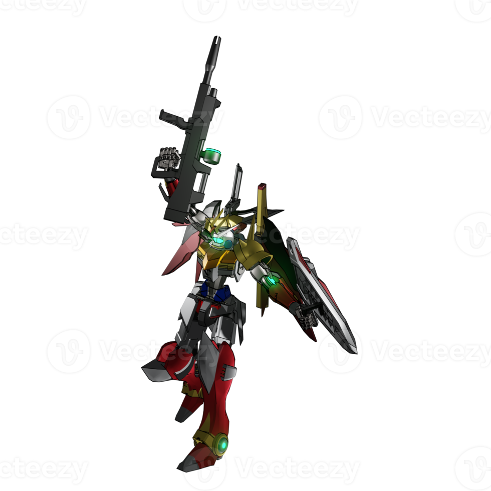 Mecha prêt à attaquer png