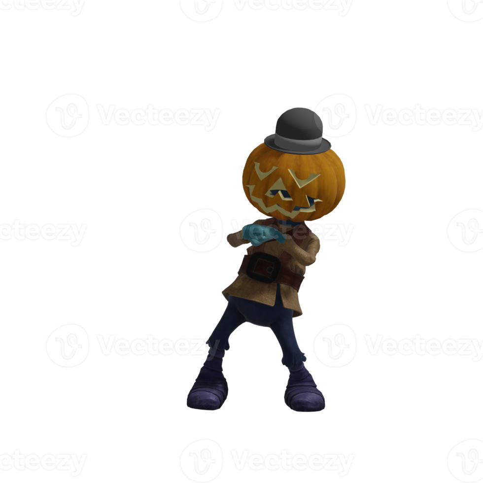 Pumpkin monsters dancing png