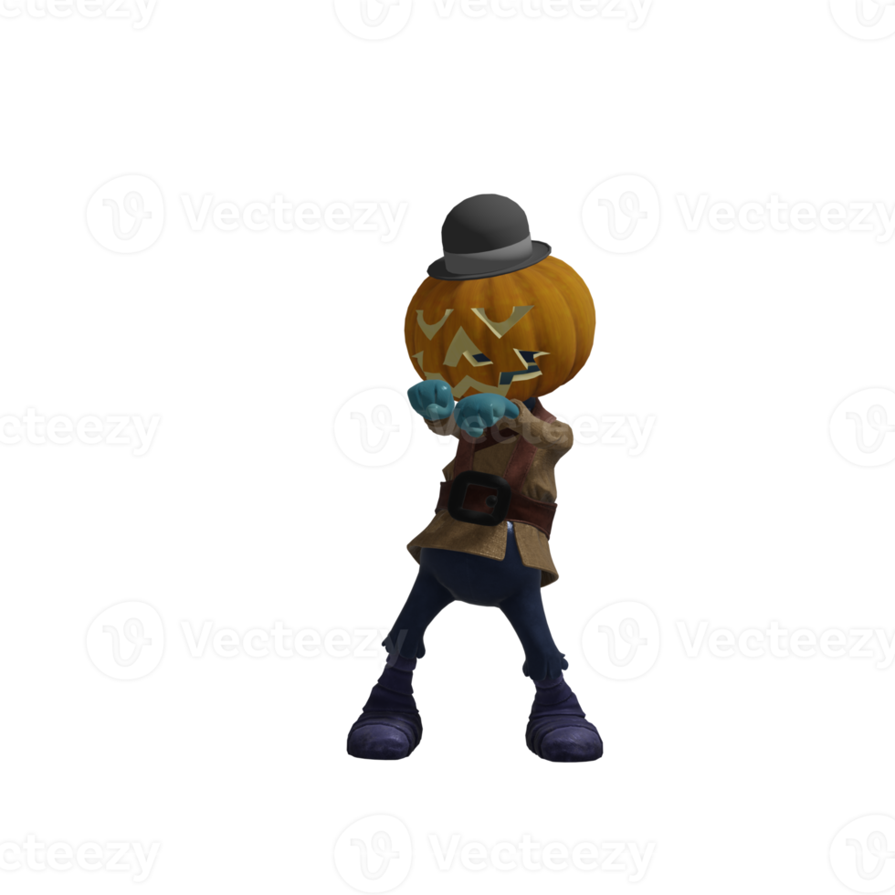 Pumpkin monsters dancing png