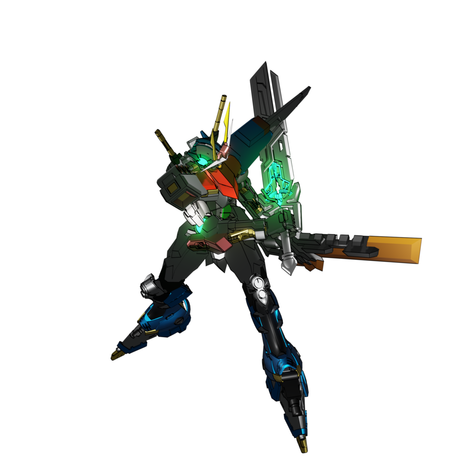 Mecha attack pose png