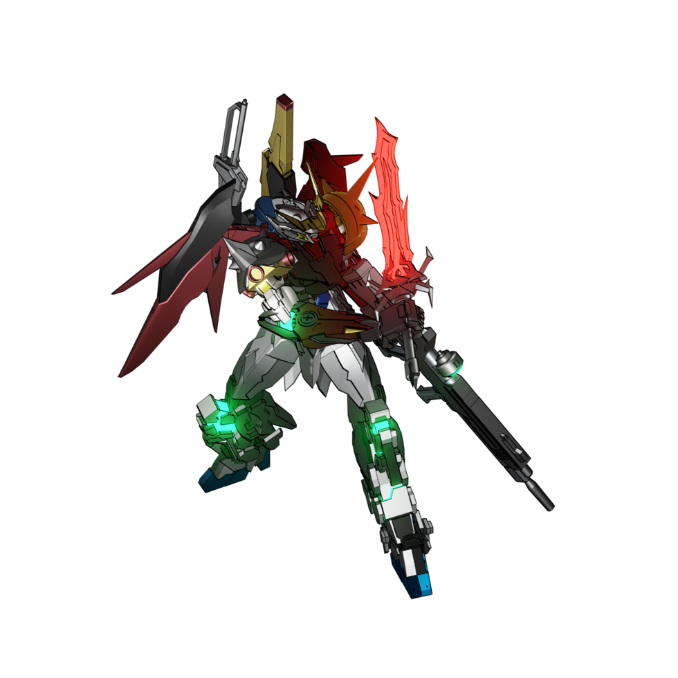 pose de ataque mecha png