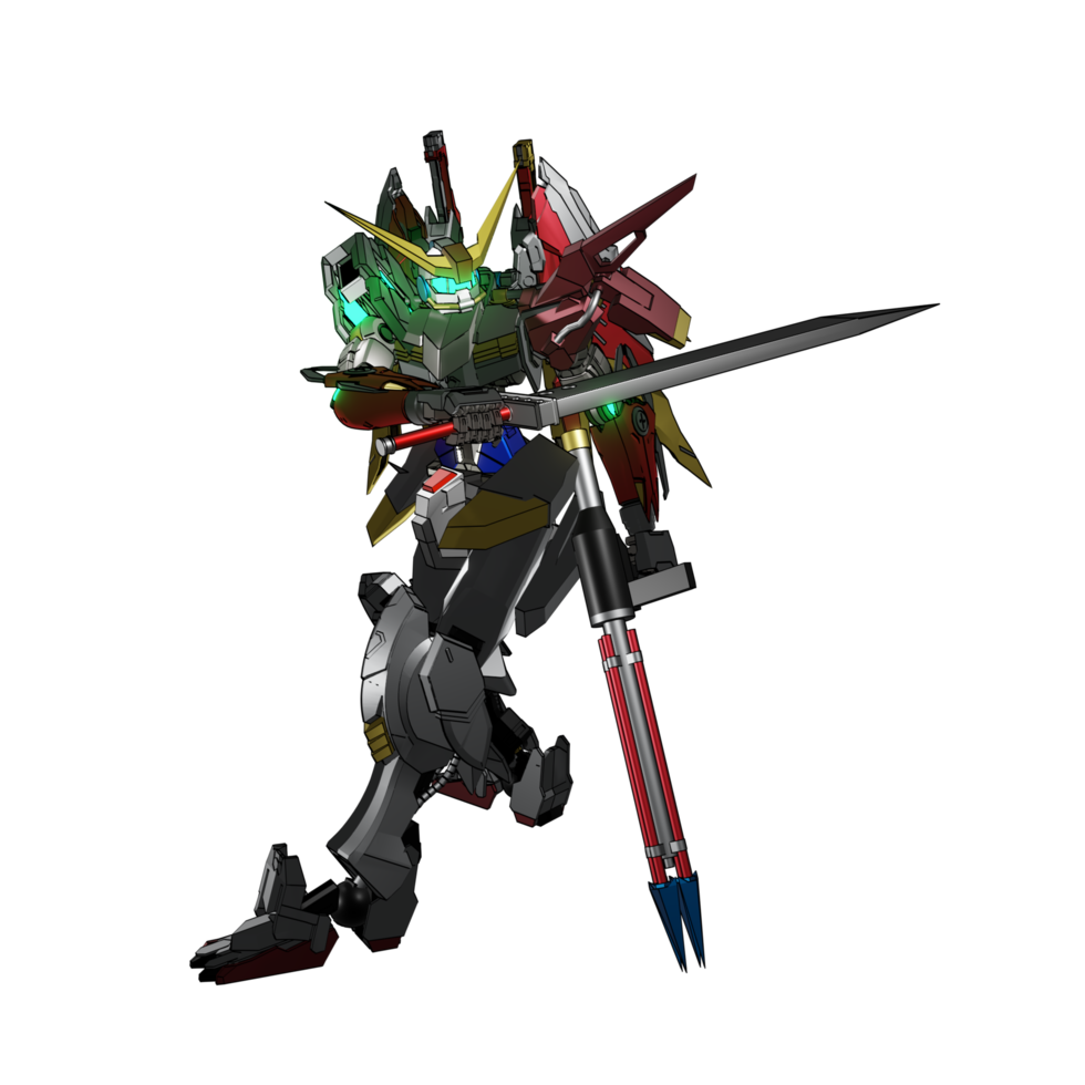 pose de ataque mecha png