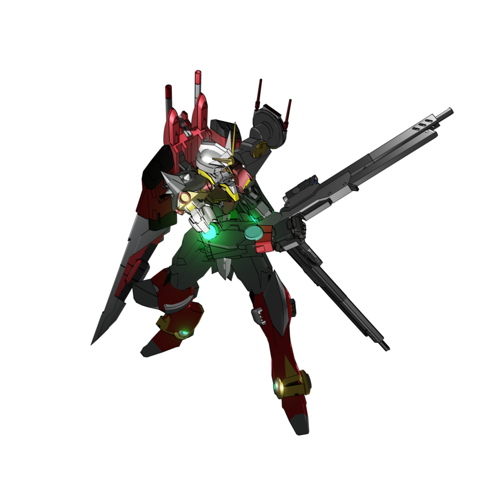 mecha redo till ge sig på png