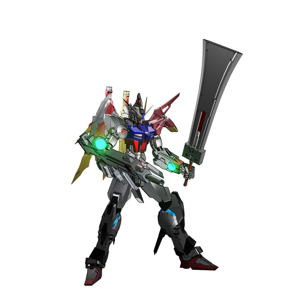 pose de ataque mecha png