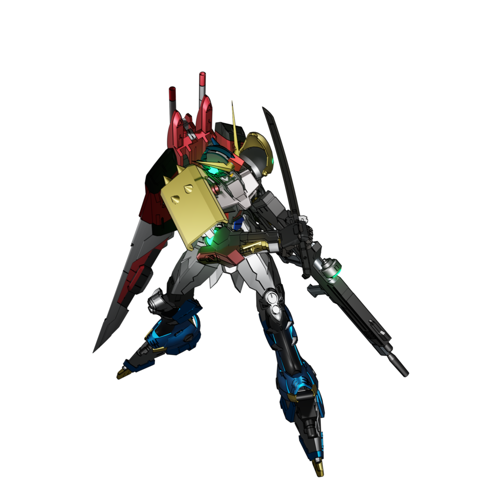 Mecha attack pose png