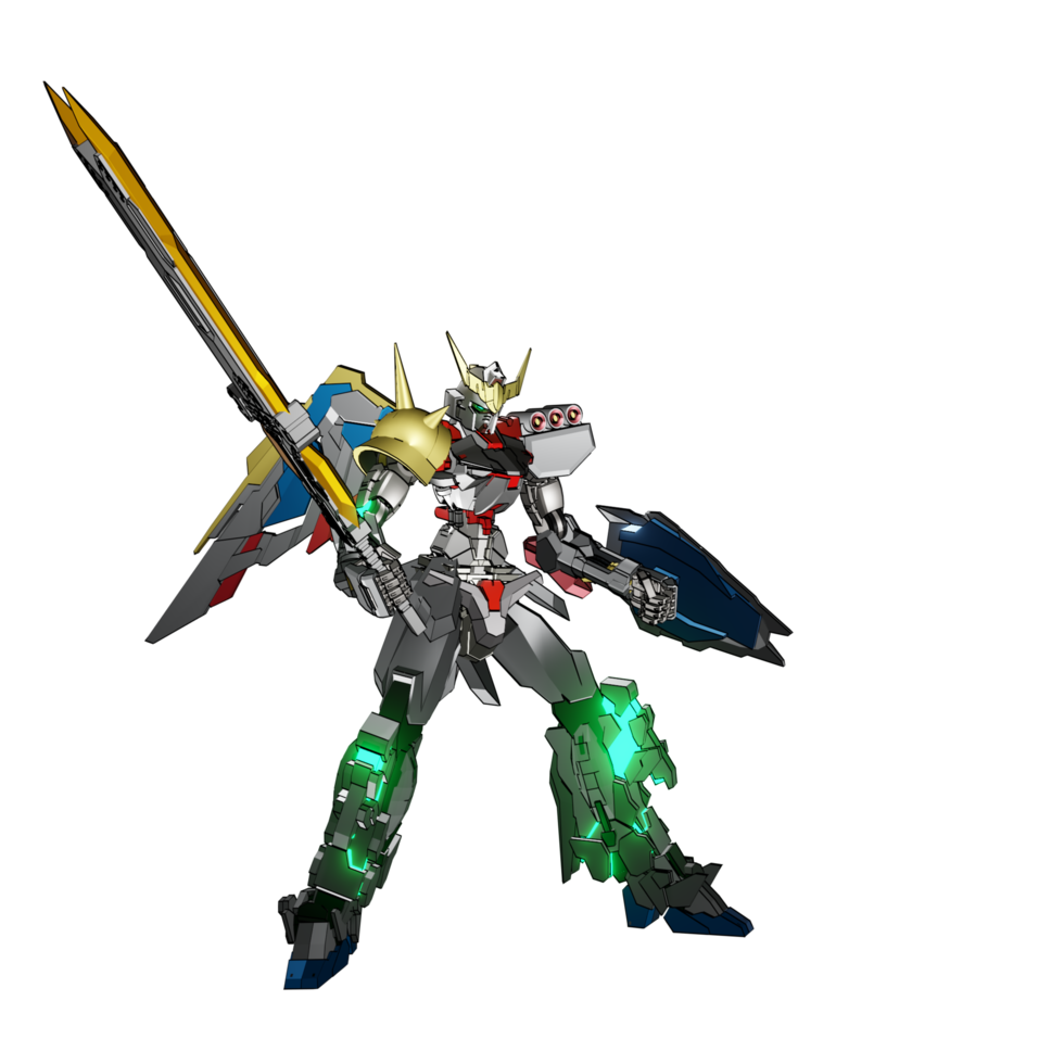 Mecha attack pose png