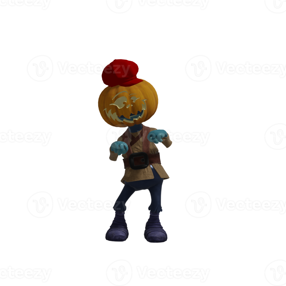 Pumpkin monsters dancing png