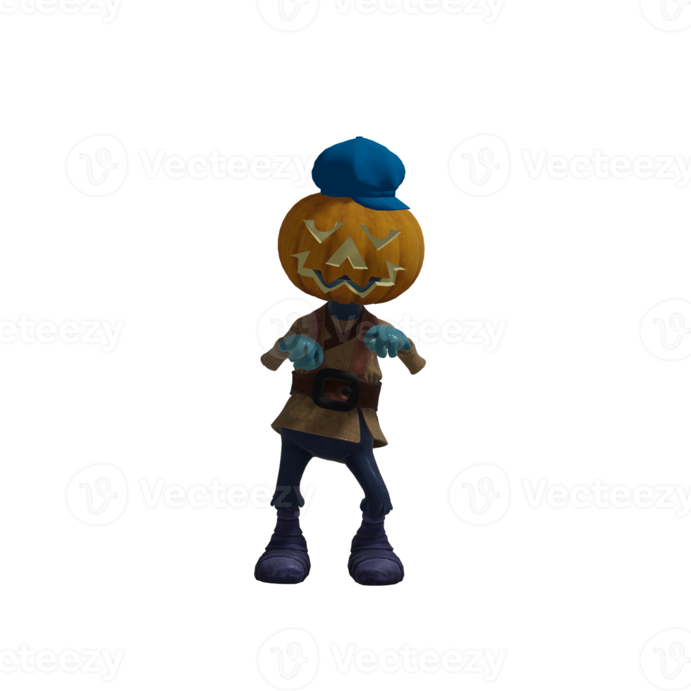 Pumpkin monsters dancing png