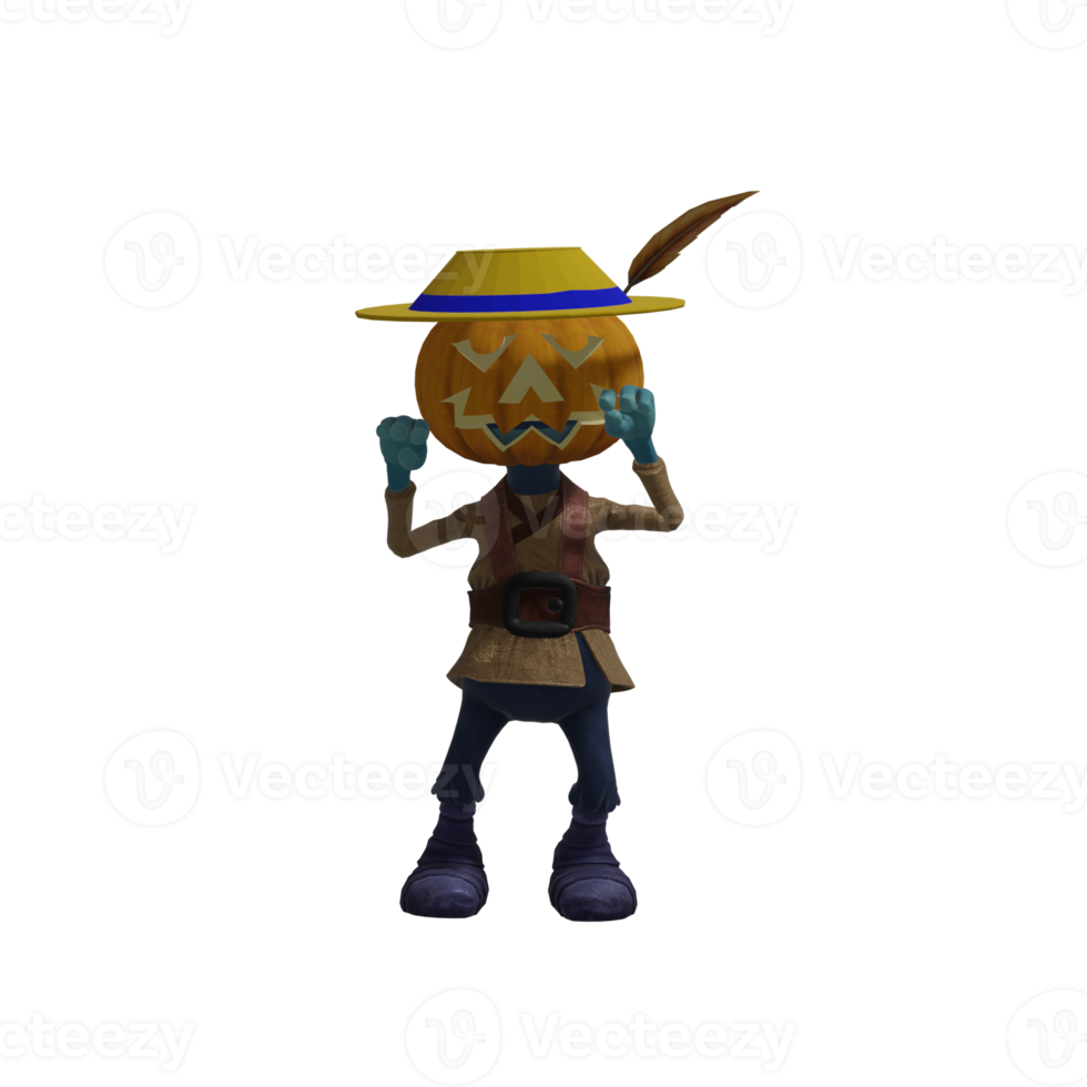 Pumpkin monsters dancing png