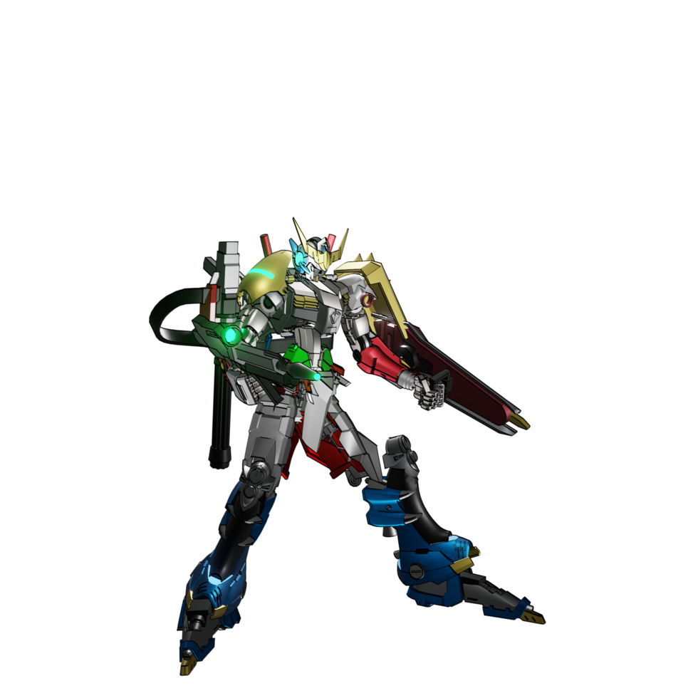 pose de ataque mecha png