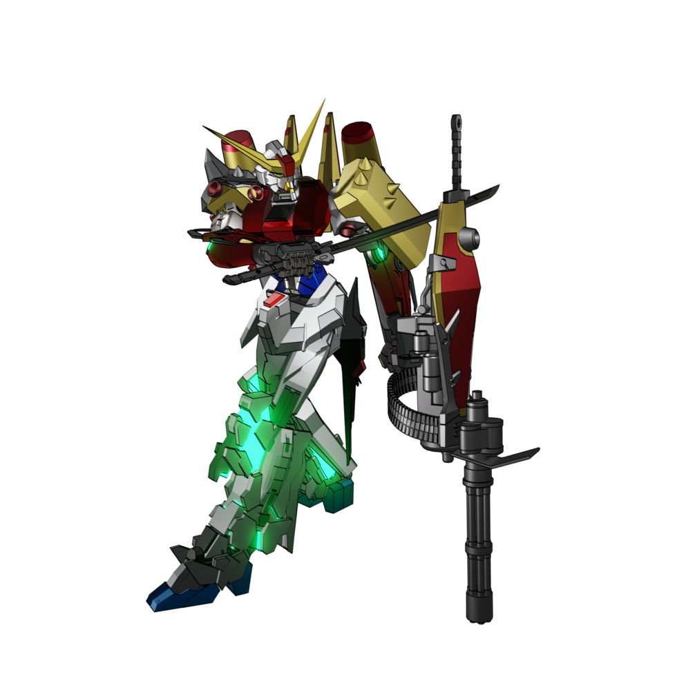 Mecha attack pose png