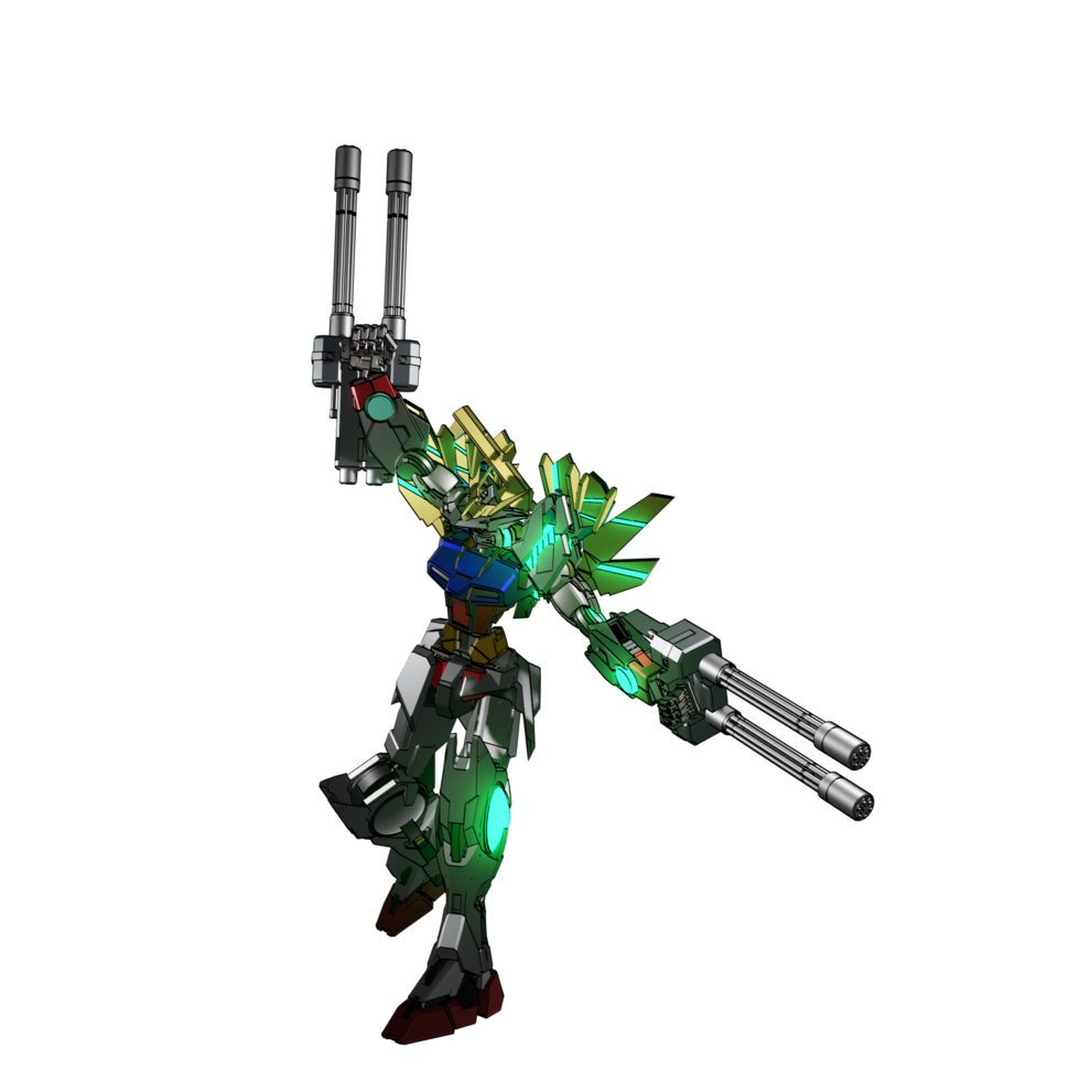 Mecha attack pose png