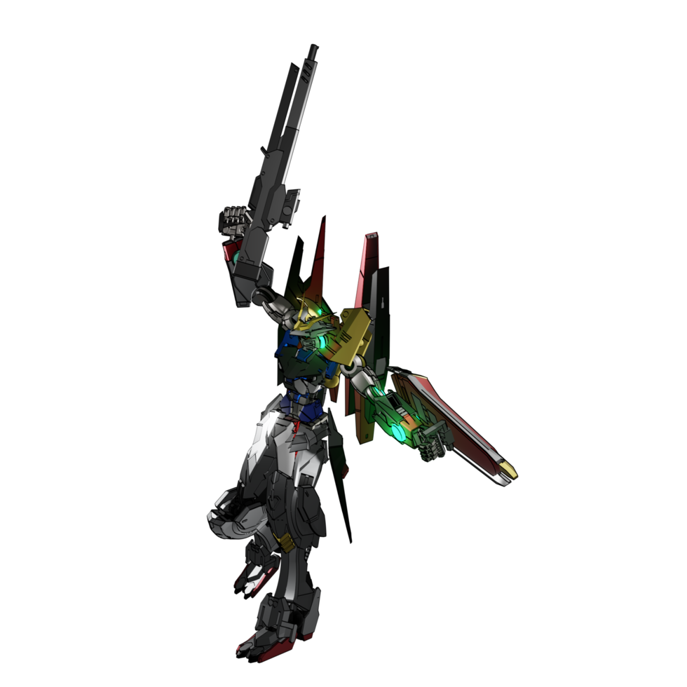 Mecha attack pose png