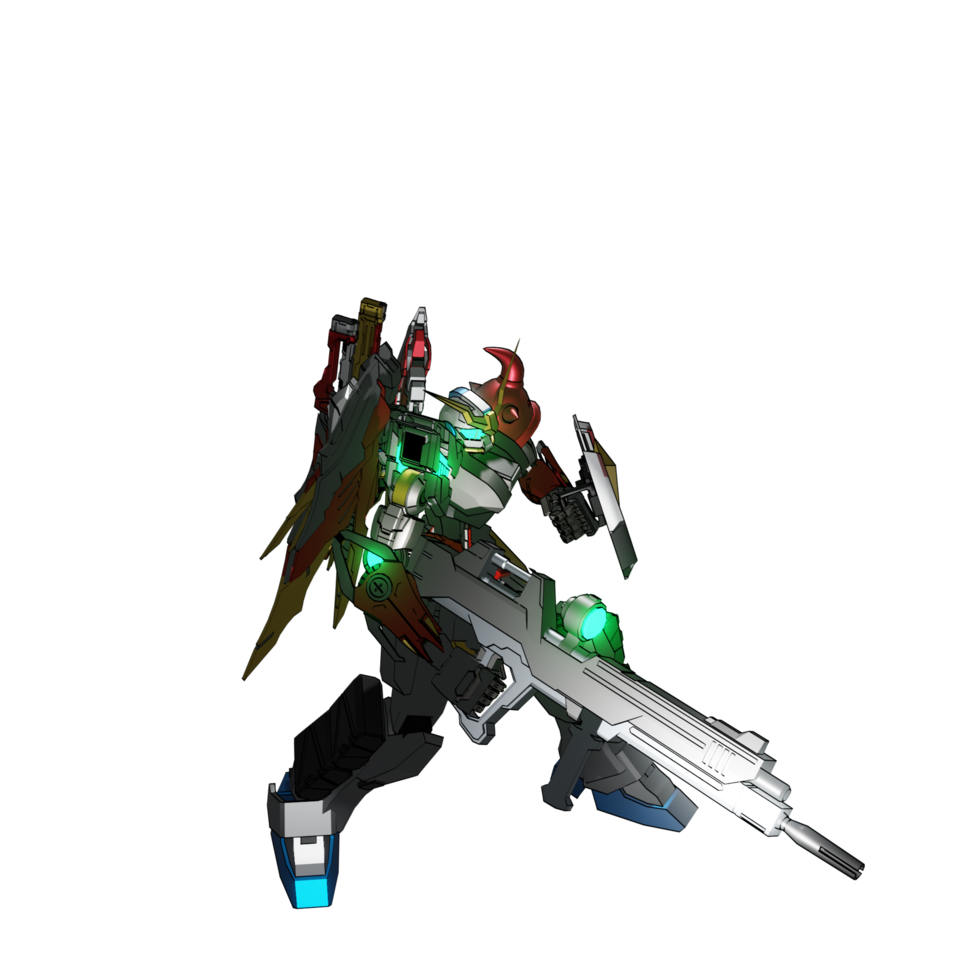 Mecha attack pose png