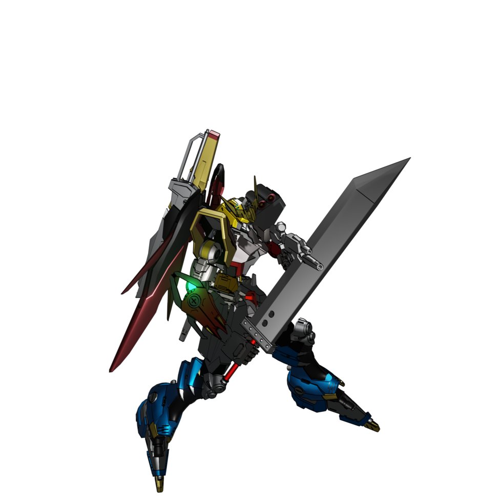 Mecha attack pose png