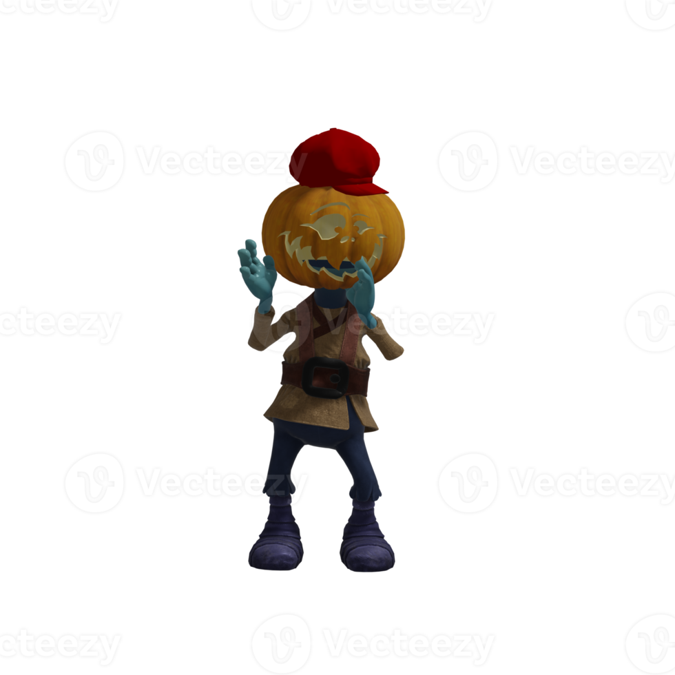 Pumpkin monsters dancing png