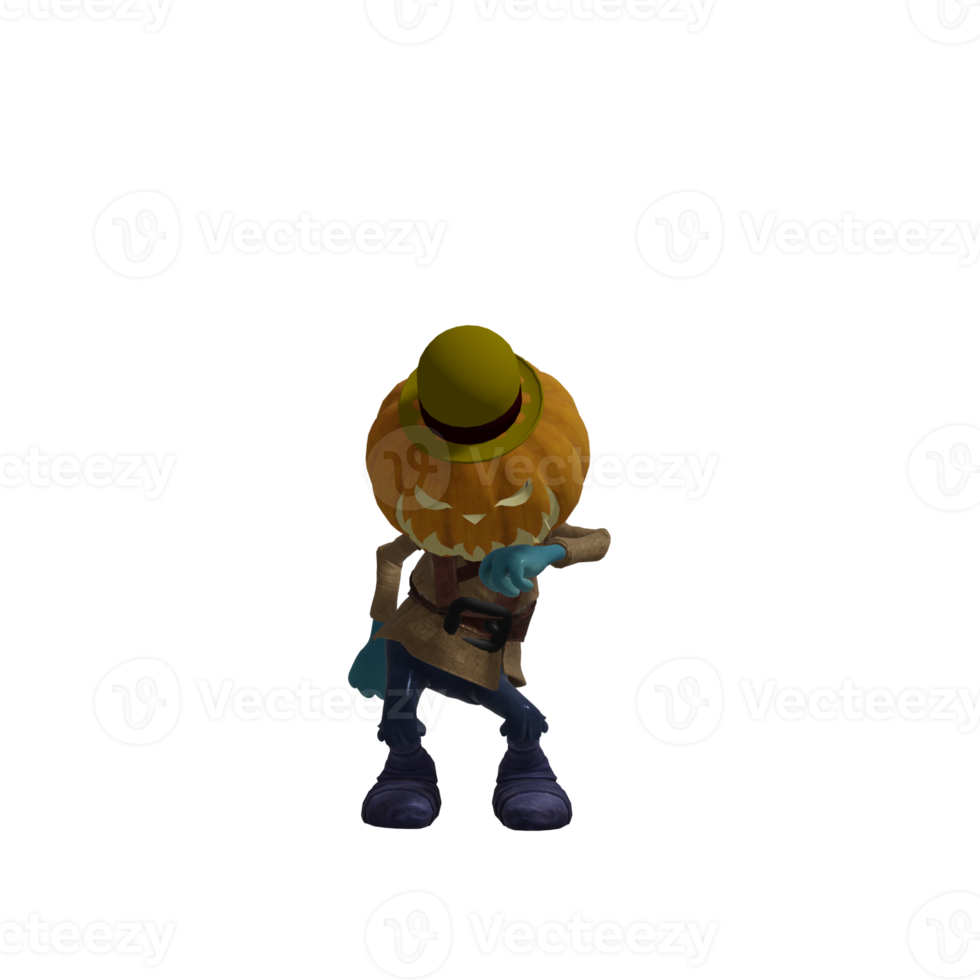 Pumpkin monsters dancing png