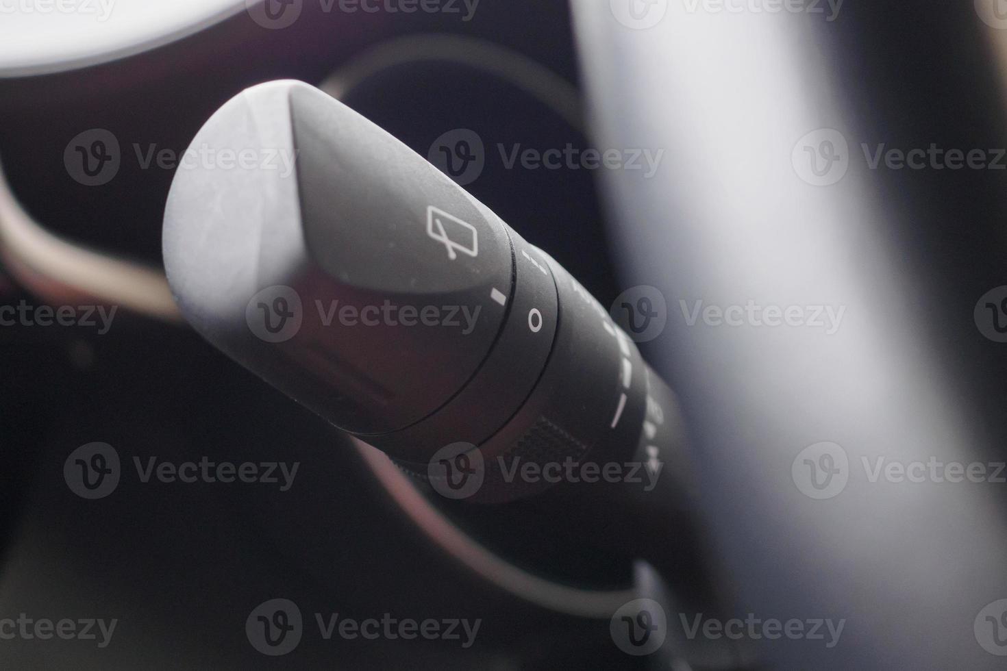 car windshield rain wiper control switch close up photo