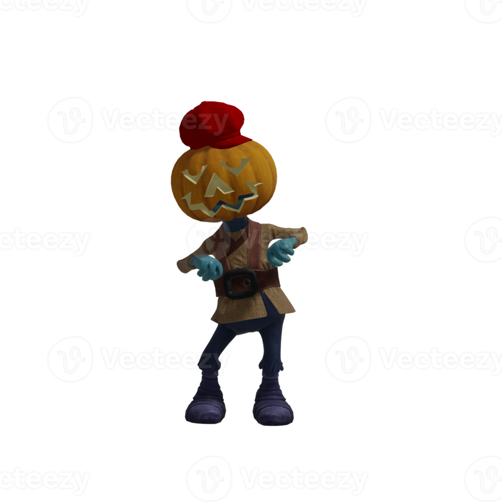 Pumpkin monsters dancing png