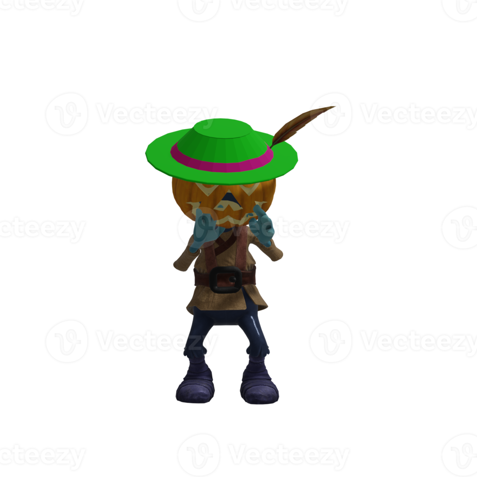 Halloween-Kürbis-Monster-Pose png