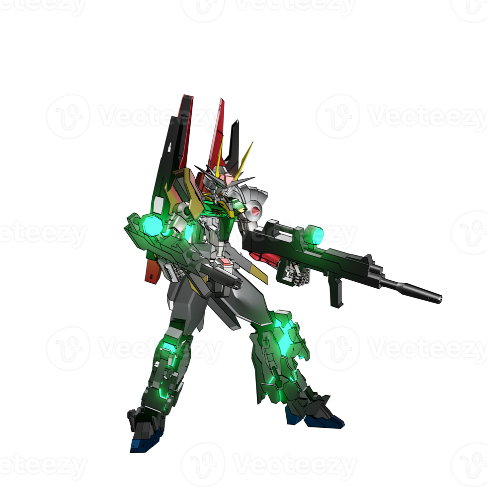 Mecha prêt à attaquer png