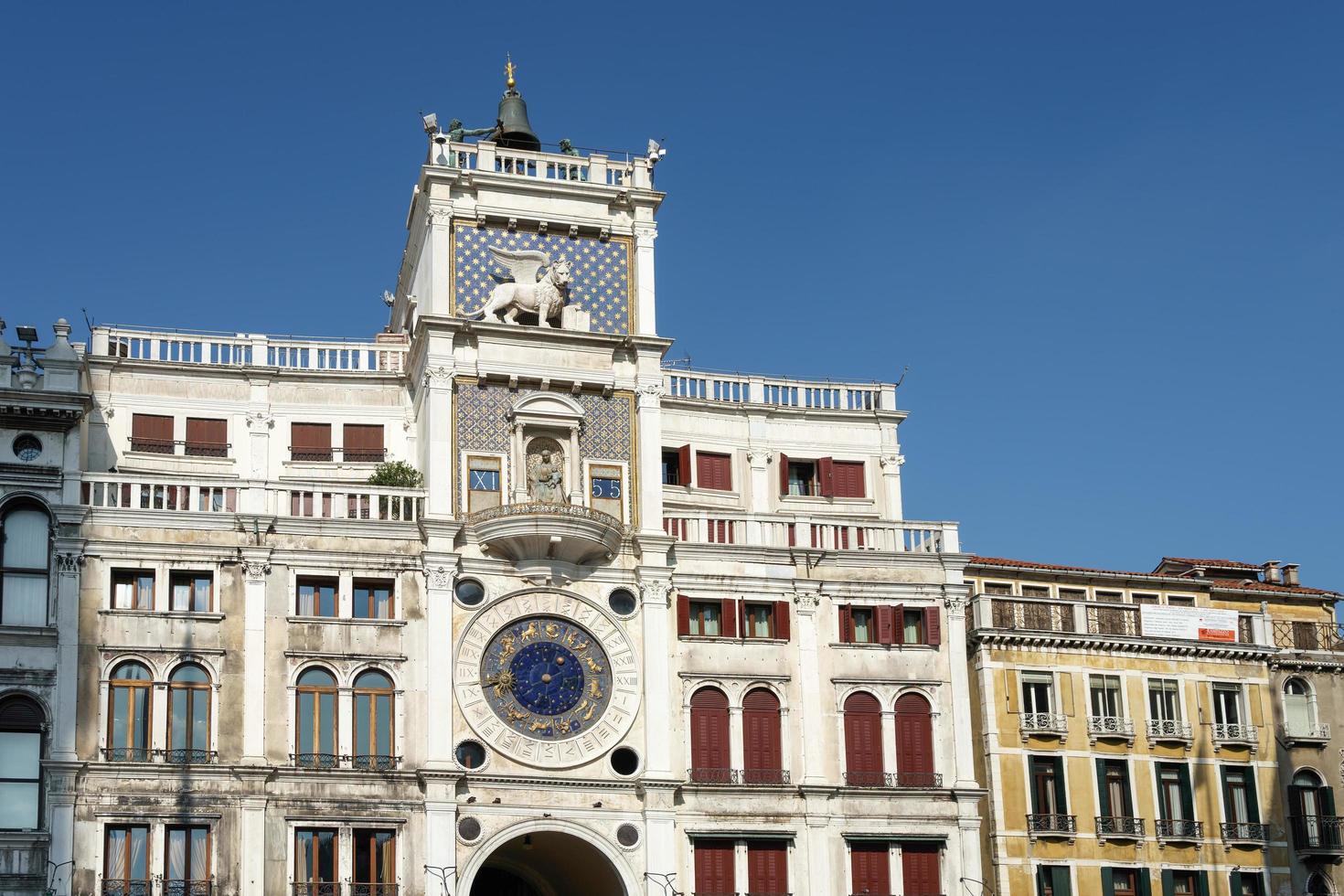 Venecia, Italia - 12 de octubre de 2014. St Marks Clocktower Venecia foto