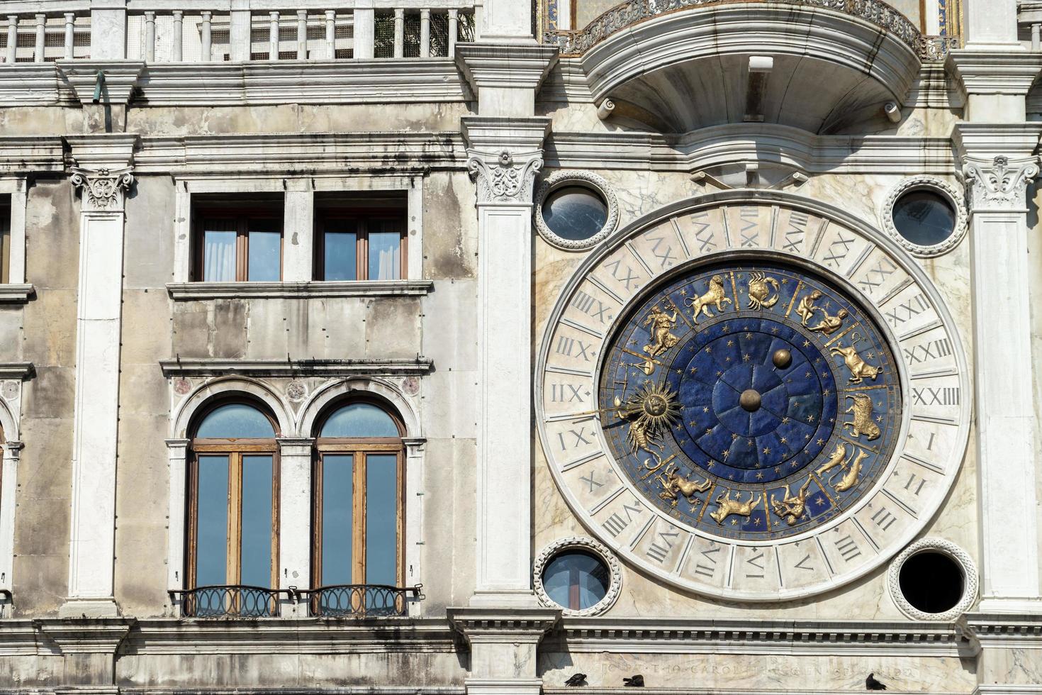 Venecia, Italia - 12 de octubre de 2014. St Marks Clocktower Venecia foto