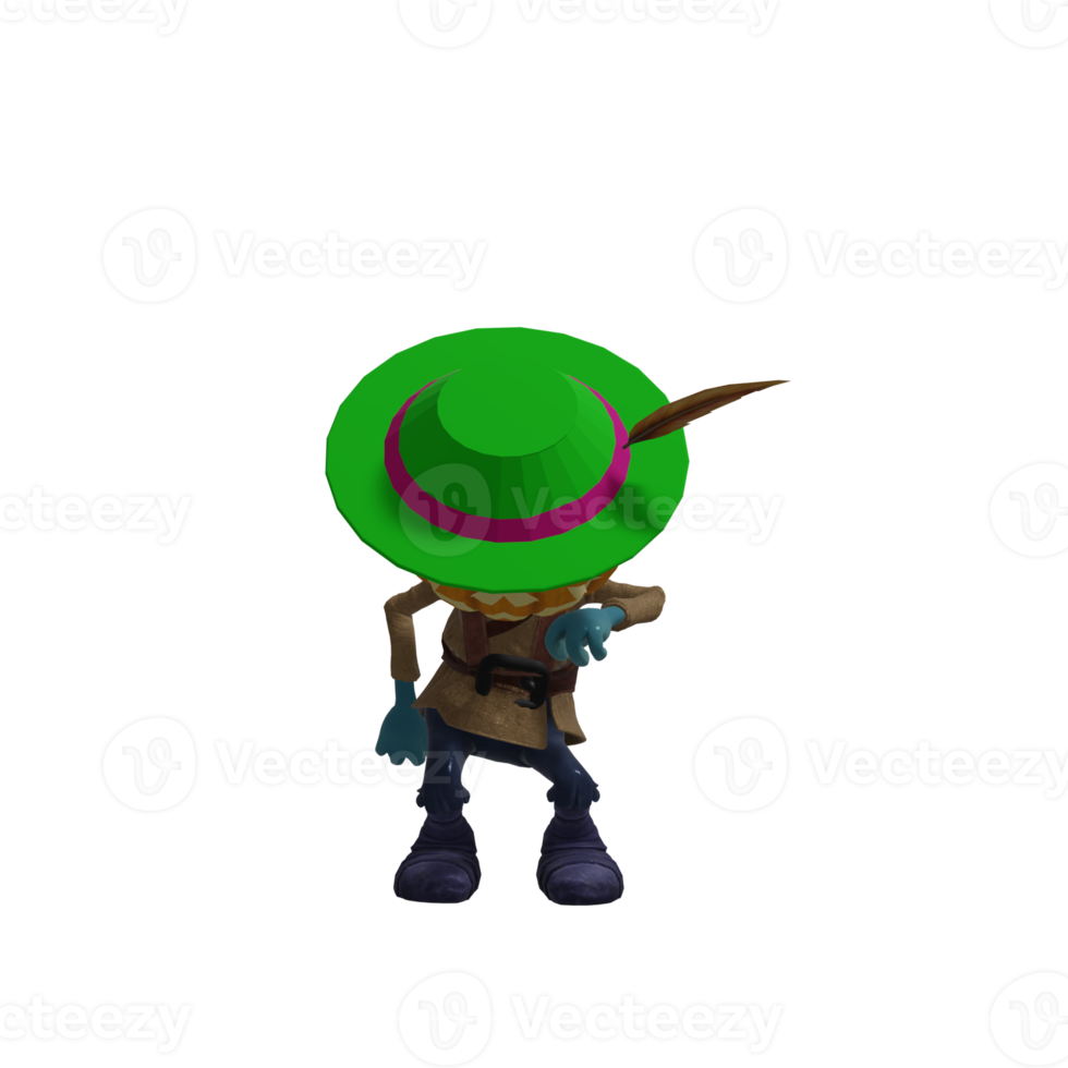 Pumpkin monster pose Halloween png