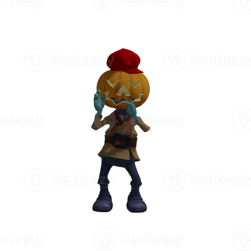 Pumpkin monsters dancing png
