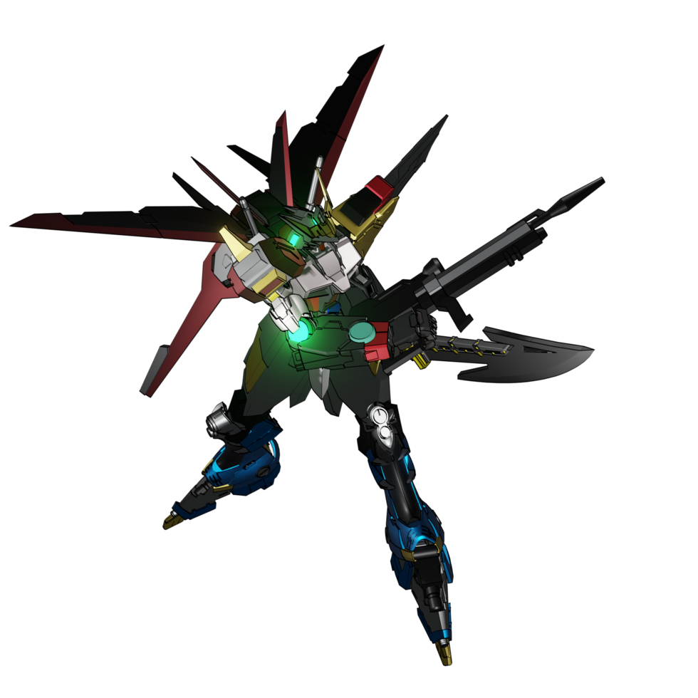 mecha redo till ge sig på png