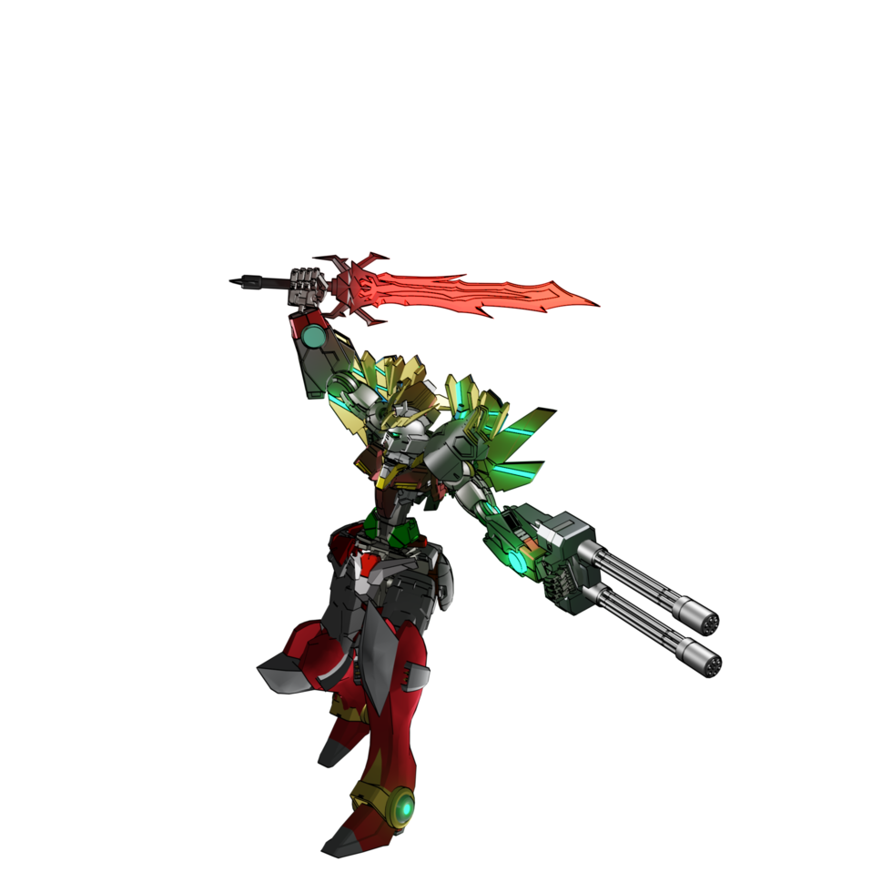 Mecha attack pose png