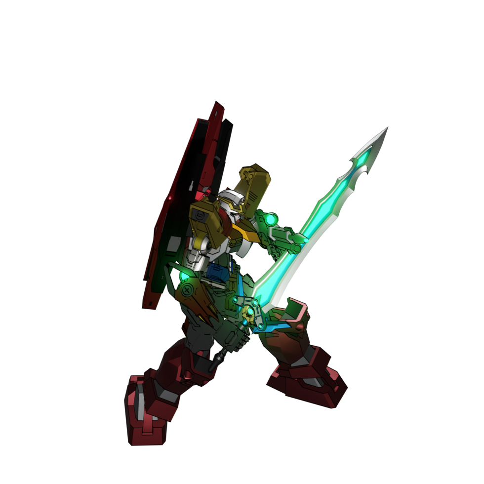 Mecha attack pose png