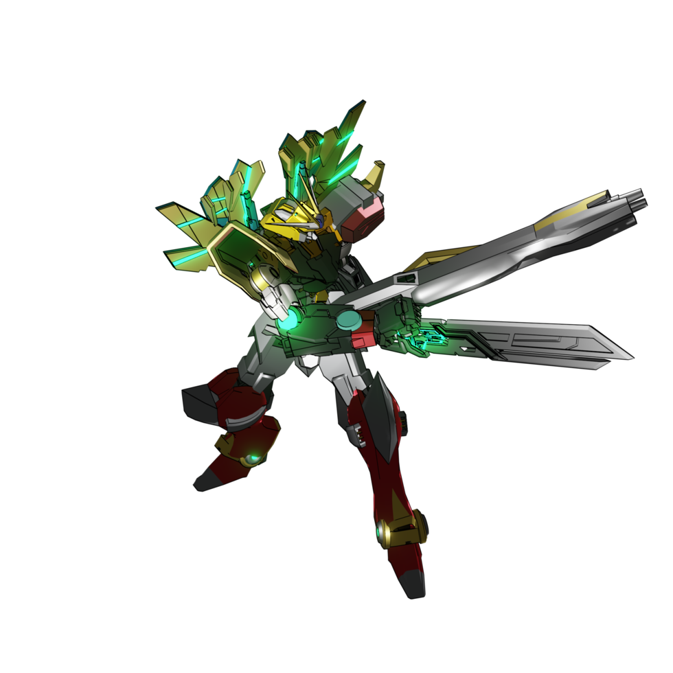 Mecha attack pose png