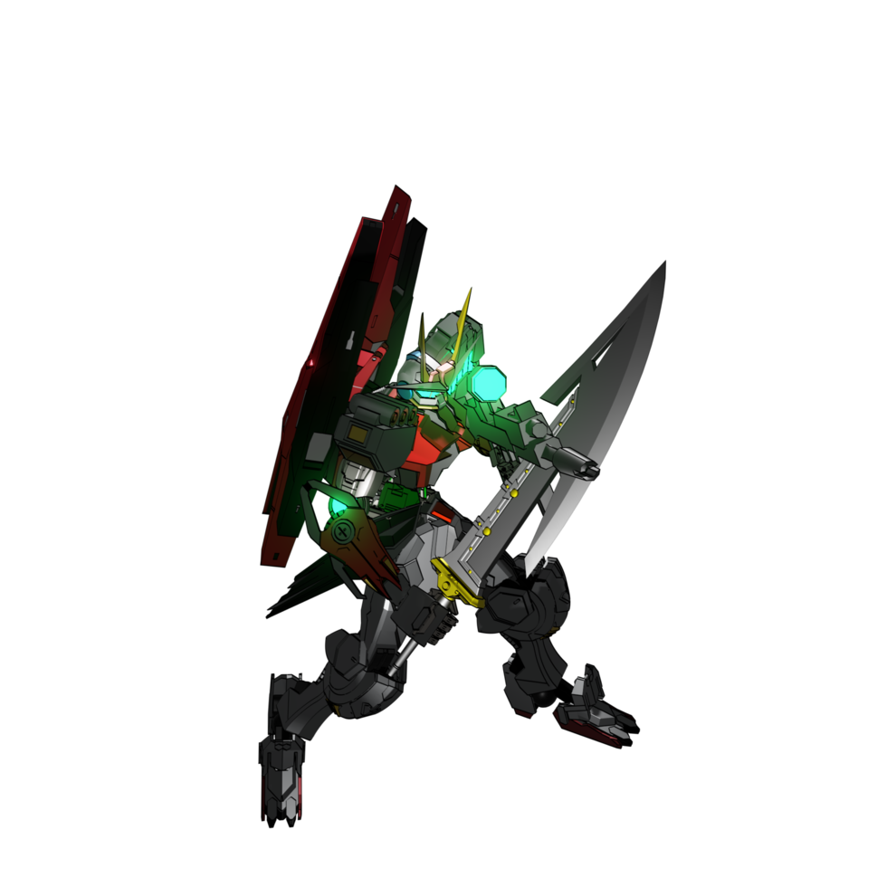 mecha redo till ge sig på png