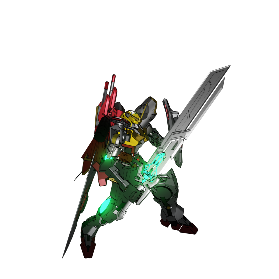 Mecha attack pose png