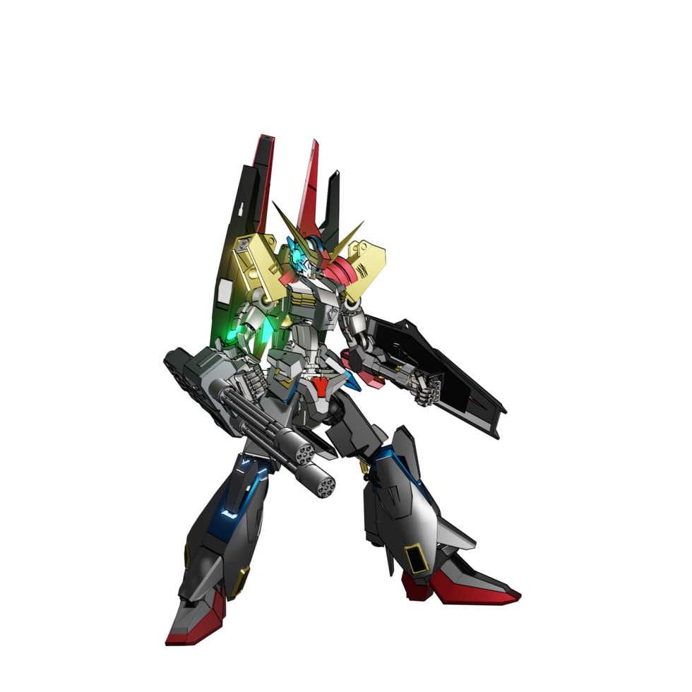 Mecha attack pose png