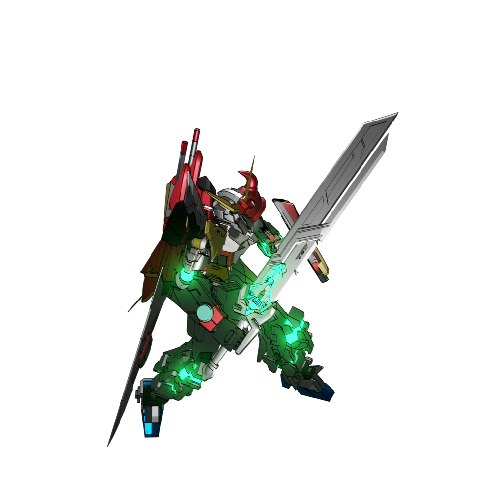 Mecha attack pose png