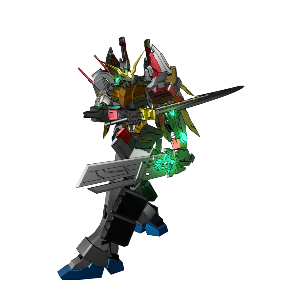 Mecha attack pose png