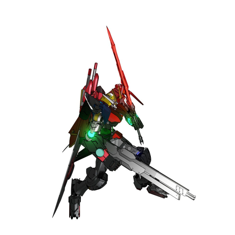 pose de ataque mecha png