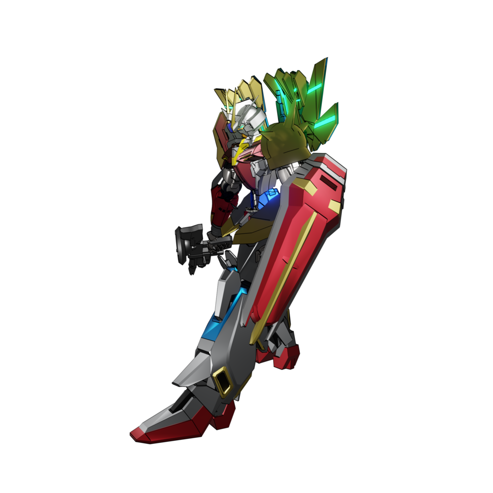 Mecha attack pose png