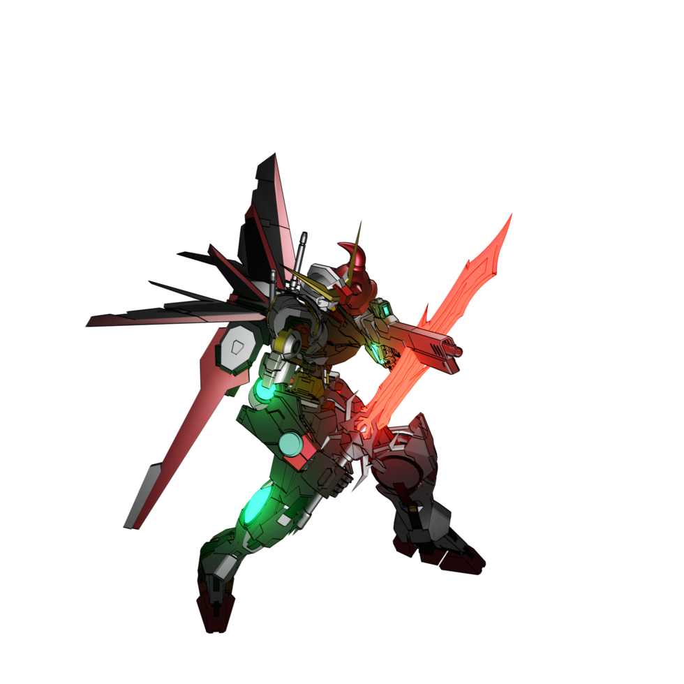 Mecha attack pose png