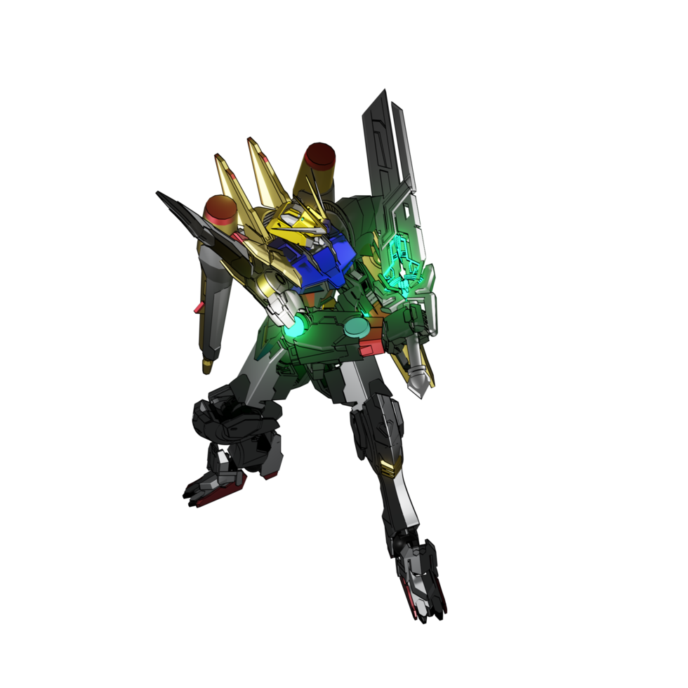 Mecha attack pose png