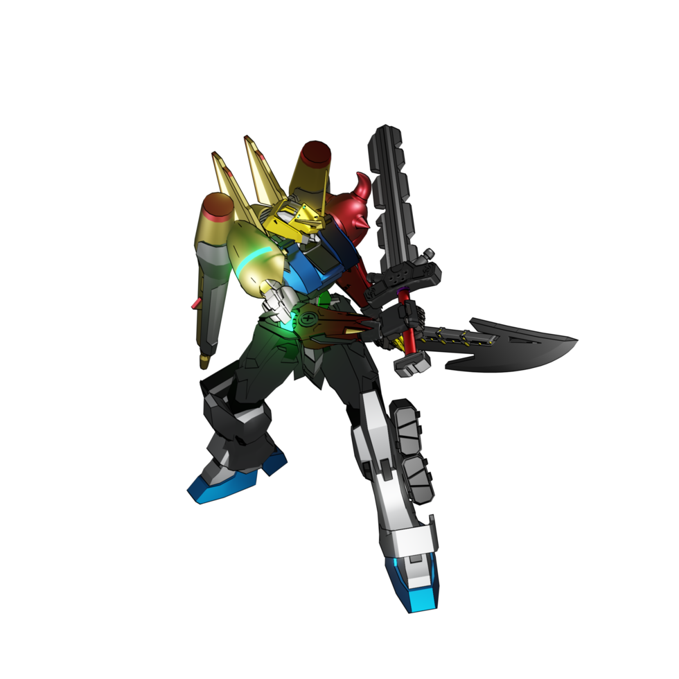 mecha redo till ge sig på png