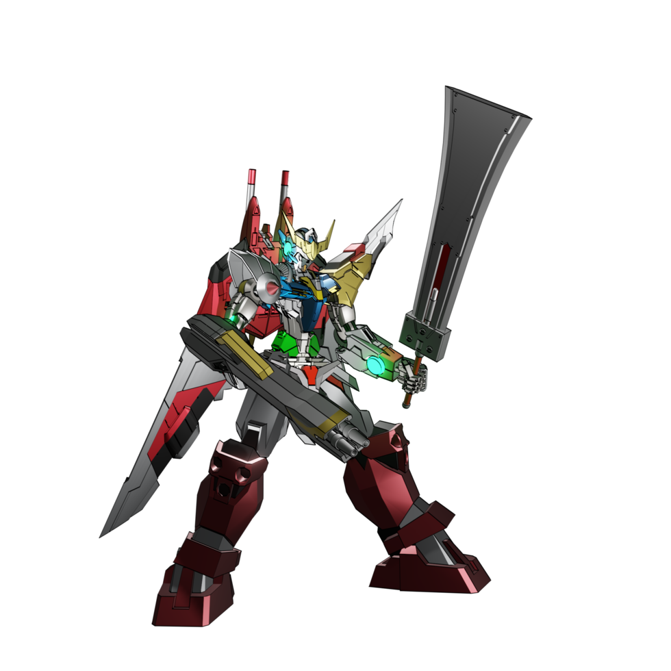 Mecha attack pose png