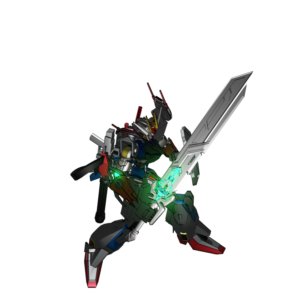 Mecha attack pose png