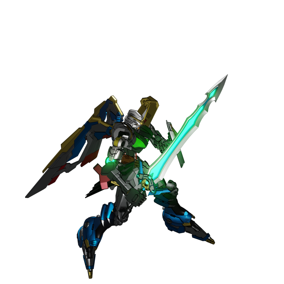 Mecha attack pose png