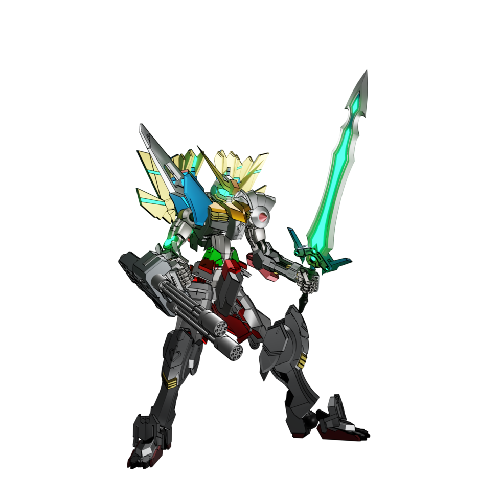 Robot attack pose png