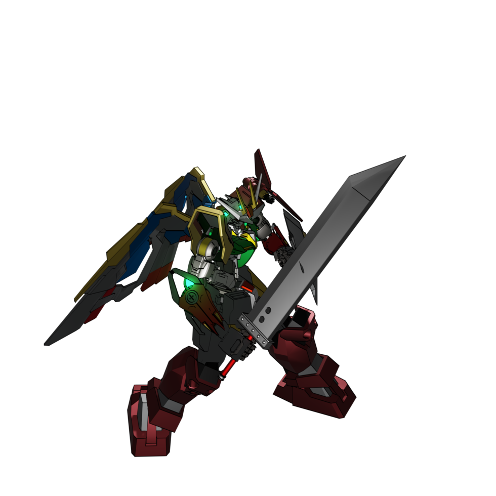 mecha redo till ge sig på png